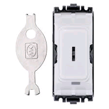 MK 20A DP 1way Grid Key Switch White 