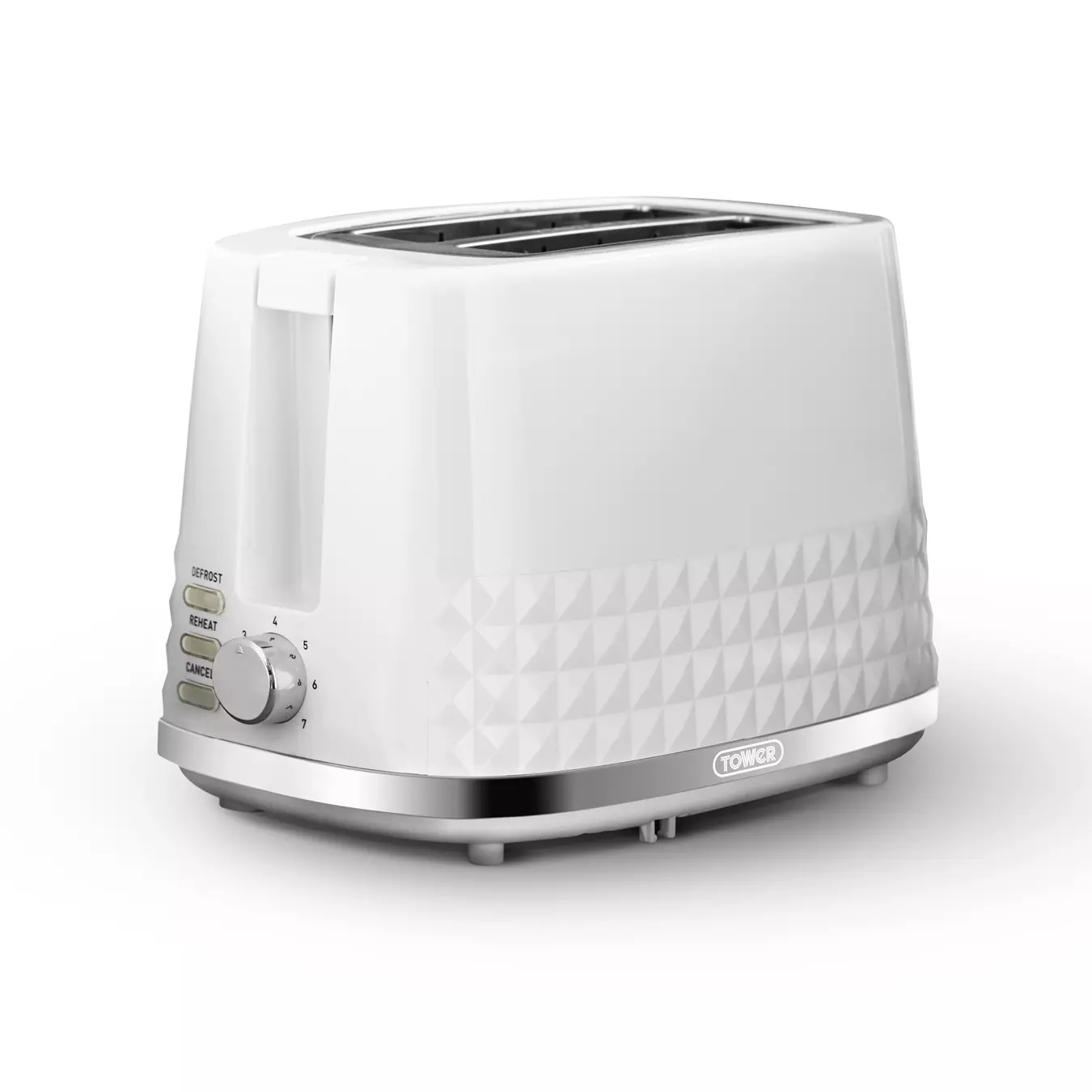 Tower T20082WHT Solitaire 2 Slice Toaster White