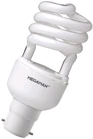 Megaman 14W BC Spiral Low Energy Lamp 