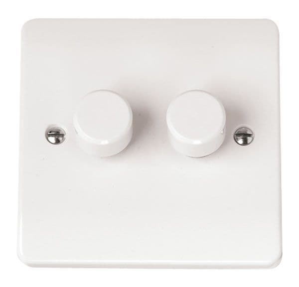 Click 2 Gang 2 Way 100W LED Trailing Edge Dimmer Switch 