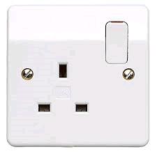 MK Logic Plus 1gang 13A Socket Outlet White 