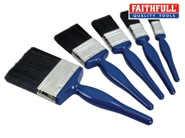 Faithfull Utility Paint Brush Set of 5, 19, 25, 38, 50 & 75mm