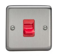Varilight Matt Chrome 45A Cooker Switch 1Gang