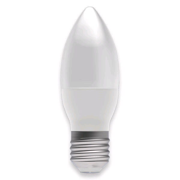 Bell 7w ES LED 2700K Opal Candle Lamp Warm White Dimmable 
