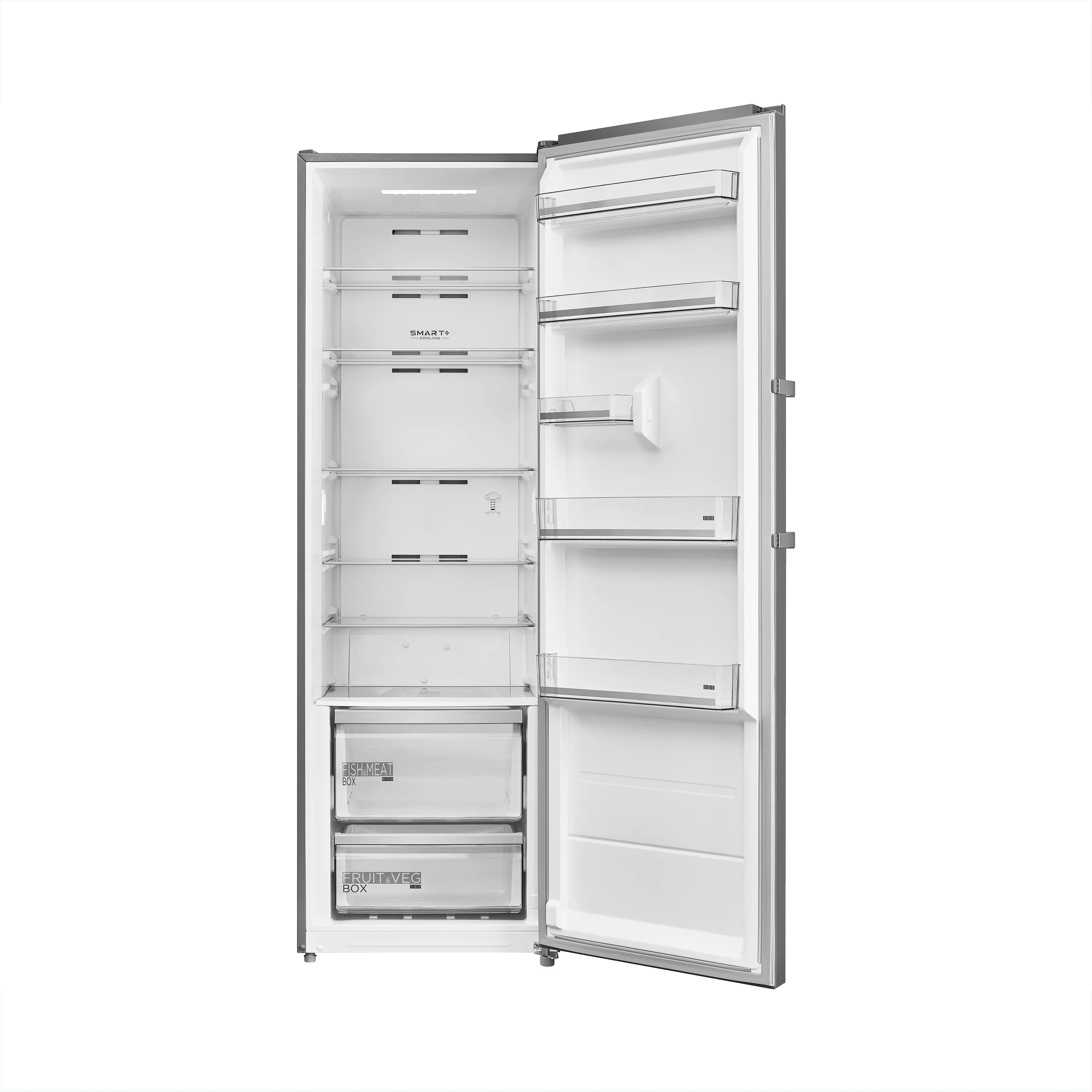 Midea MDRD502MTE46 Upright Fridge E Rated in Inox