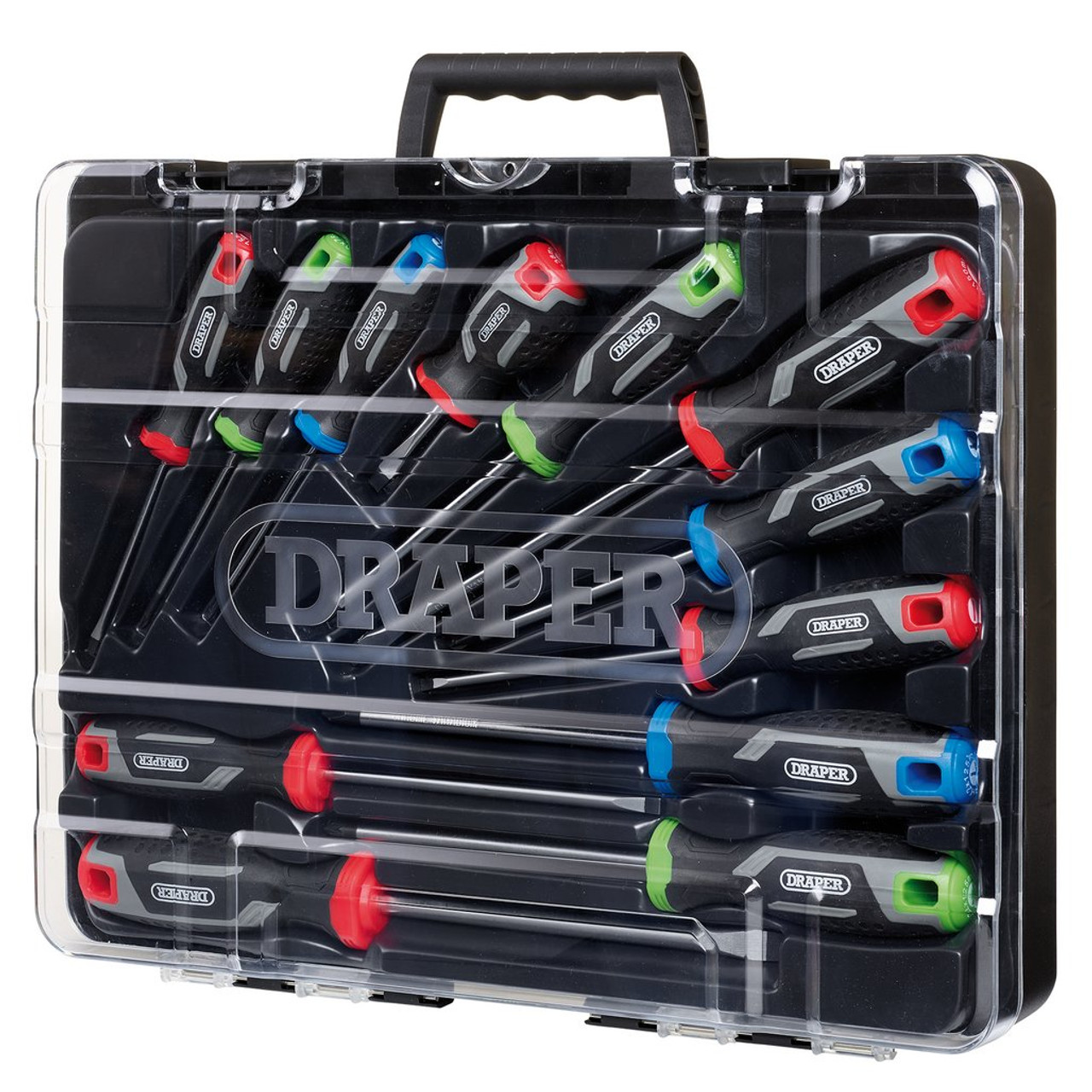 Draper Soft Grip Screwdrivr Set Colour Coded 12pc