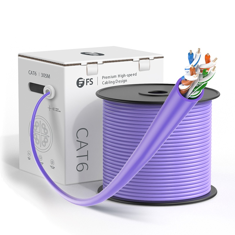 Cat 6 Cable Box U-UTP Purple LSZH4 Pair 305mtr 