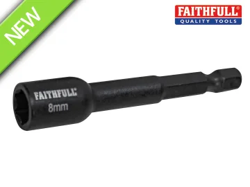 Faithfull Magnetic Hex Nut Driver 1/4in Hex 8.0mm