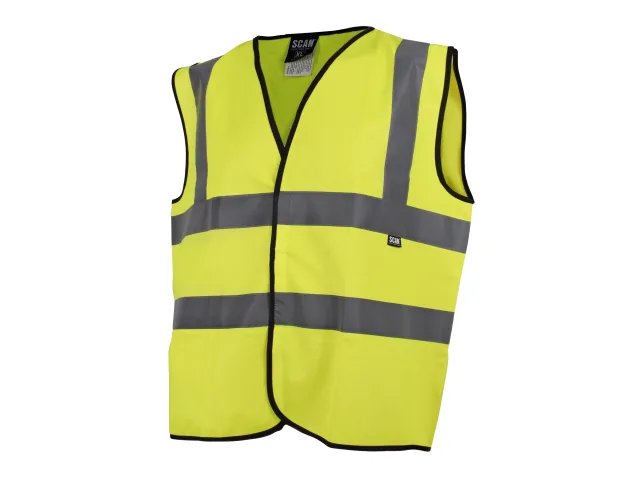Scan Hi-Vis Waistcoat Yellow Large 44in