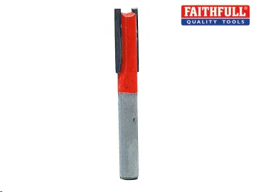 Faithfull Router Bit Straight Cutter, Two Flute 8 x 19mm x 1/4in