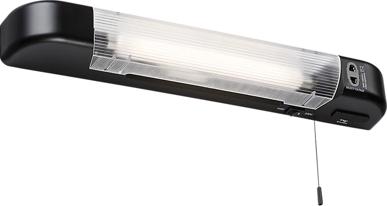 Knightsbridge 6W LED Shaver Light & Dual USB Charger Matt Black