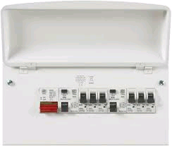 MK Sentry 17ED 12way Split Board 100A + 80A 30mA & 63a 30mA RCD