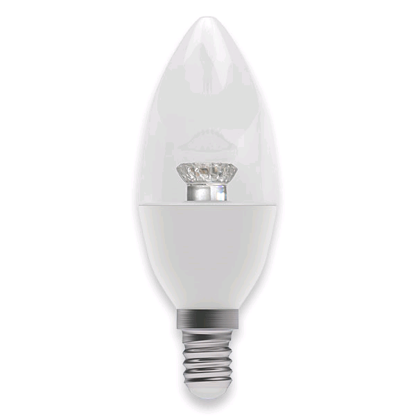 Bell 7w SES LED 2700K Clear Candle Lamp Warm White 