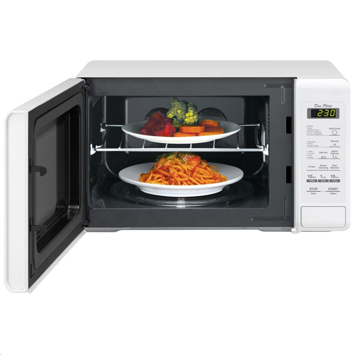 Daewoo Touch Control Microwave 800W 20L Duo Plate White | J Harries Ltd