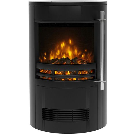 Be Modern Tunstall 144055BK Electric Cylindrical Black Fireplace Stove