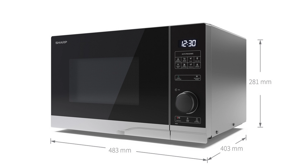 Sharp YCPS254AU-S 25 Litres Solo Microwave - Silver