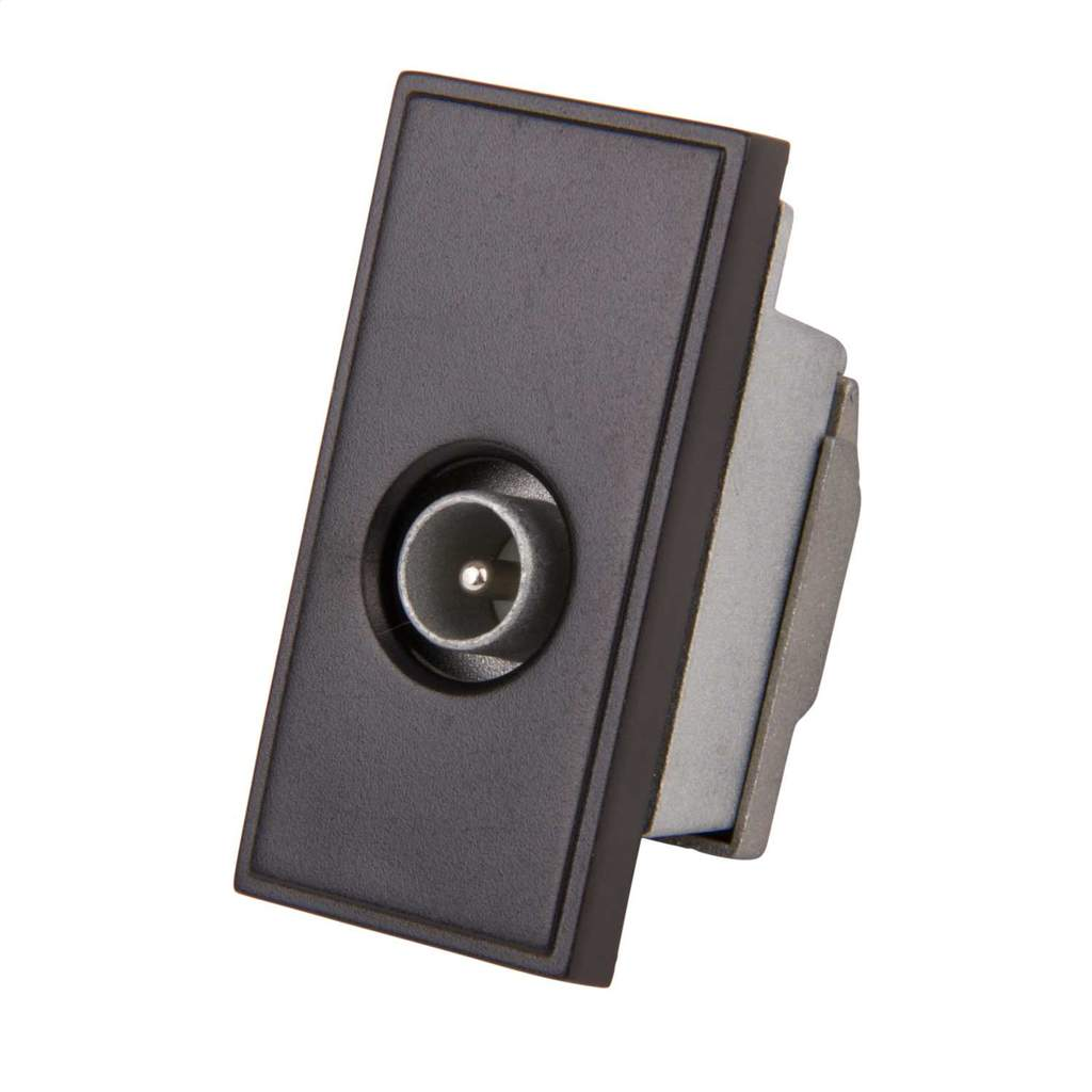 Click Single Female TV Module Matt Black