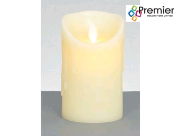 Premier LB151676CR Cream Dancing Flame Candle Melt 13cm 