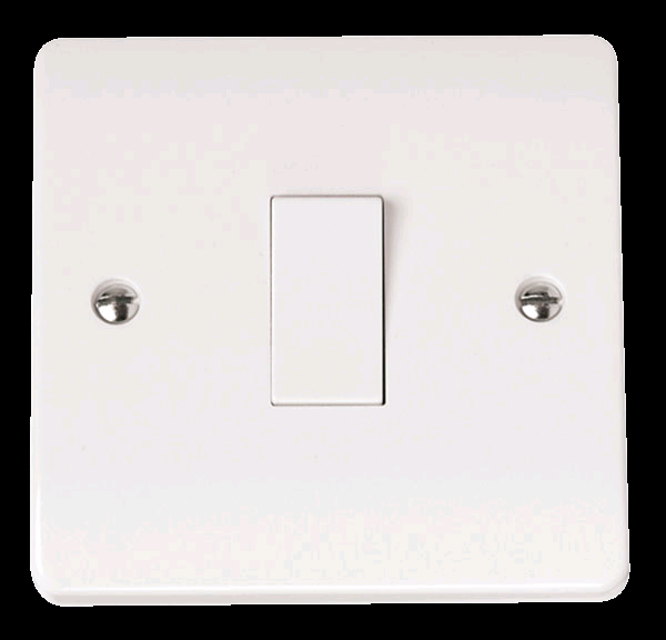 Click 10AX 1 Gang 2 Way Plate Switch 