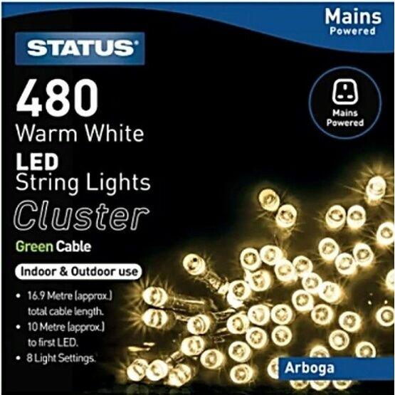 Status ARBOGA480 LED Light Warm White Indoor/Outdoor Mains Cluster 