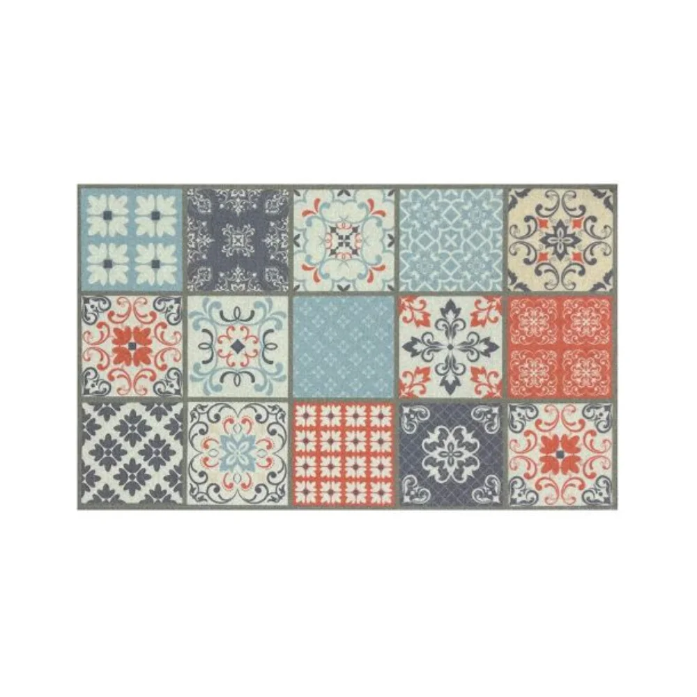 Likewise Knightsbridge KNI001002 Victorian Tile Runner Multi 150 x 50cm