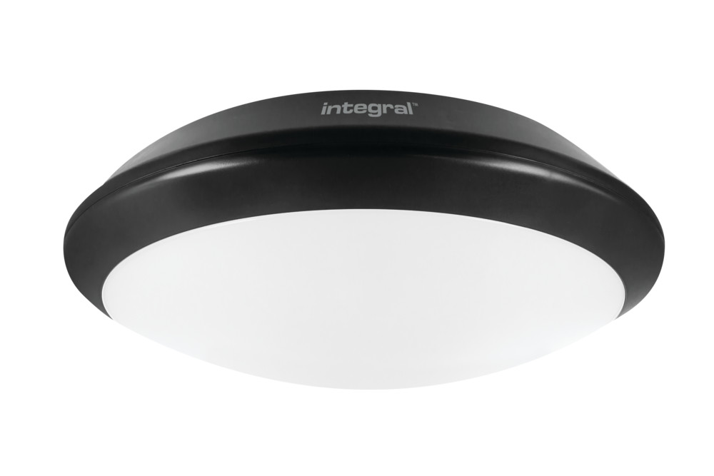 Integral 15W LED 4K Tough Shell +  Bulkhead Microwave Sensor 308mm Black