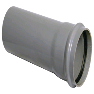 Floplast Soil Pipe Single Socket 4" /110mm Grey 3mtr Length 