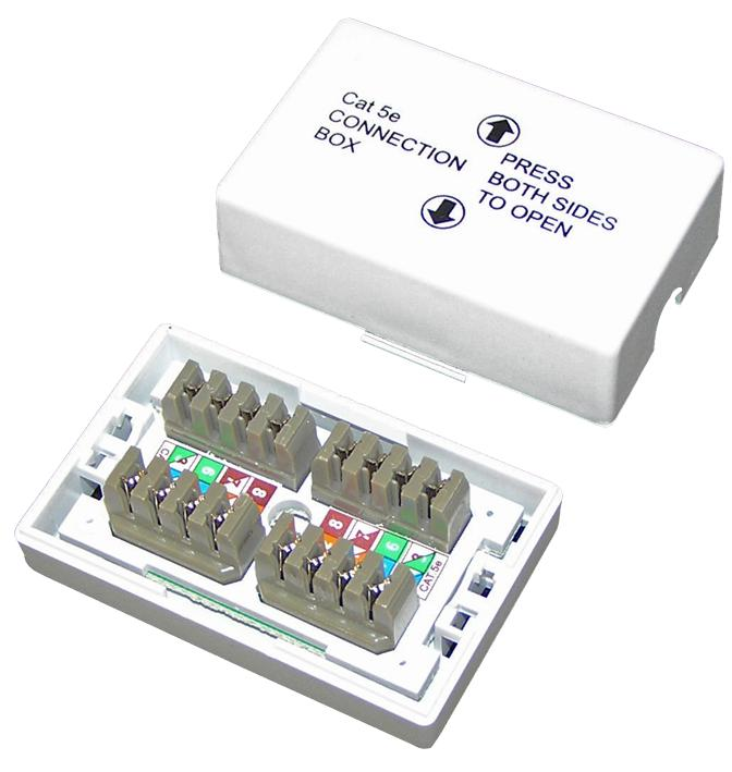 TUK F78WHB  Cat5e Connection Box - White CS24794