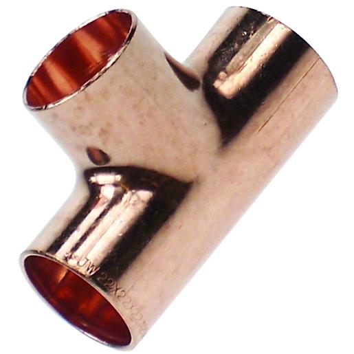 Copper Equal Tee 35mm Endfeed 