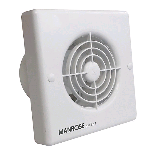 Manrose IPX5 4" 100mm Quiet Humidity Fan 