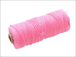 Faithfull Hi Vis Nylon Brick Line 105m (344ft) Pink 