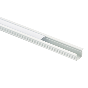 Saxby Extrusion Recess LED Profile Silver/Opal 2mtr