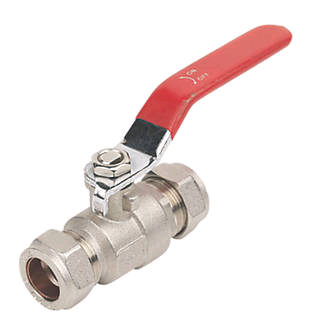 Lever Ball Valve 42mm RED