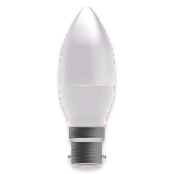 Bell 4w BC LED 2700K Dimmable Opal Candle Lamp Warm White 