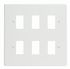 Varilight 6 Gang Grid Plate White