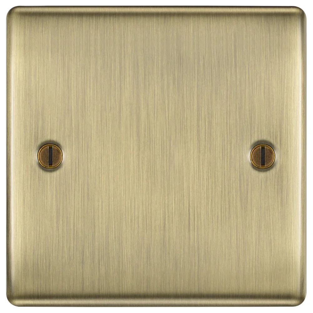 BG 1Gang Blank Plate Antique Brass