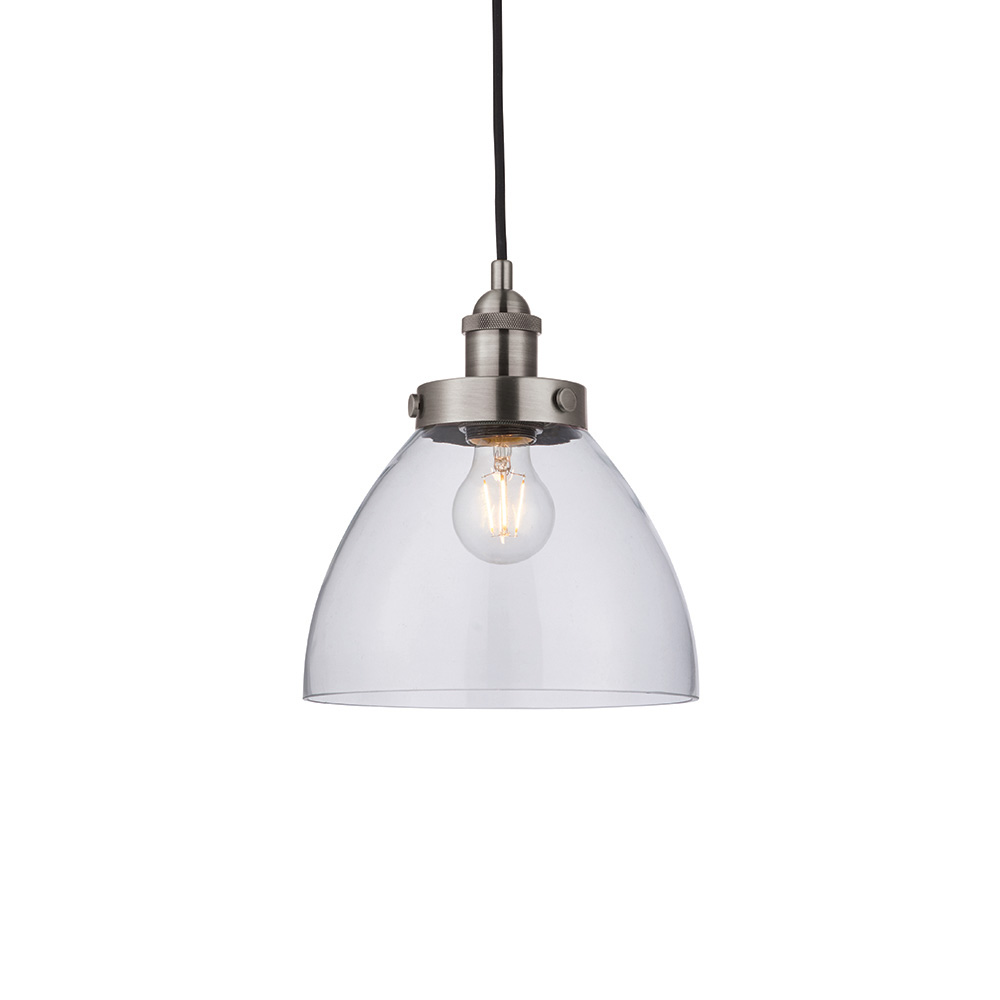 Endon Hansen Pendant Brushed Silver