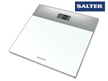 Salter 9206SVWH3R Glass Electronic Bathroom Scales WHITE 