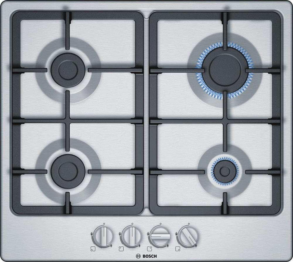 Bosch PGP6B5K90 58.2cm Gas Hob - Stainless Steel