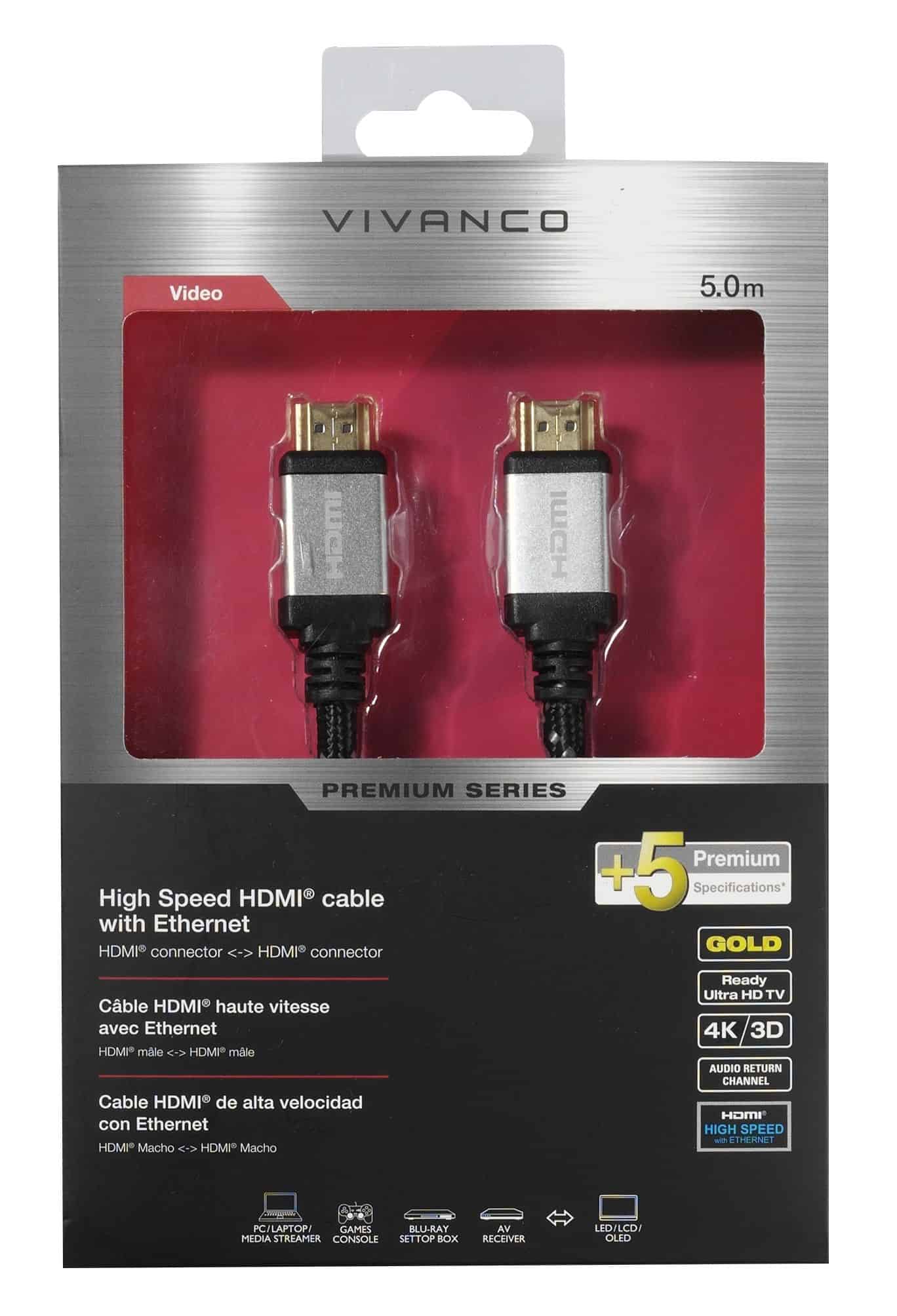 Vivanco Pre HDHD 50 HDMI Cable 5mtr (Premium) 