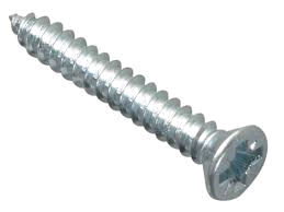 Forgefix 1" x 6  Self Tapping Screw Countersunk (Pack of 30) Zinc Plated 