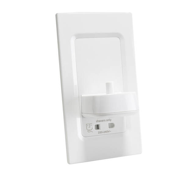 ProofVision In-Wall Electric Toothbrush Charger & Shaver Combo White