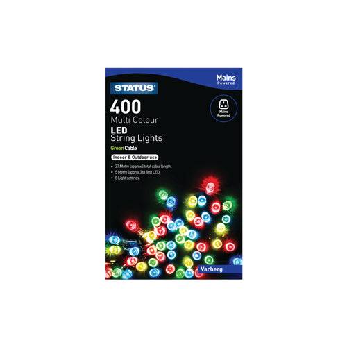 Status VARBERG 400 LED Lights Multi Coloured  Indoor/Outdoor Mains String 37mtr