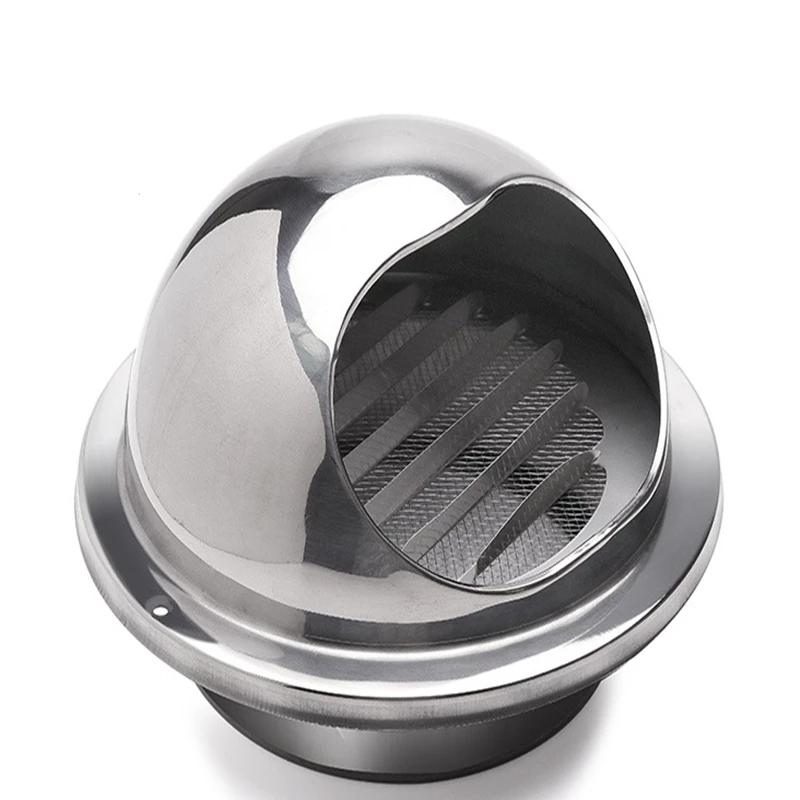 Electruepart VNT9400 4" 100mm Bull-Nose Vent With Louvers - Stainless Steel 