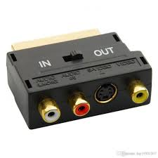 Selectric Scart Plug Adaptor to 3 Phono Sockets 