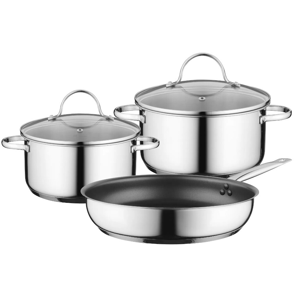 BOSCH HEZ8SE030 3 Piece Induction Pan Set Stainless Steel