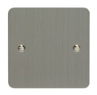 Varilight Ultraflat Single Blank Plate Brushed Steel