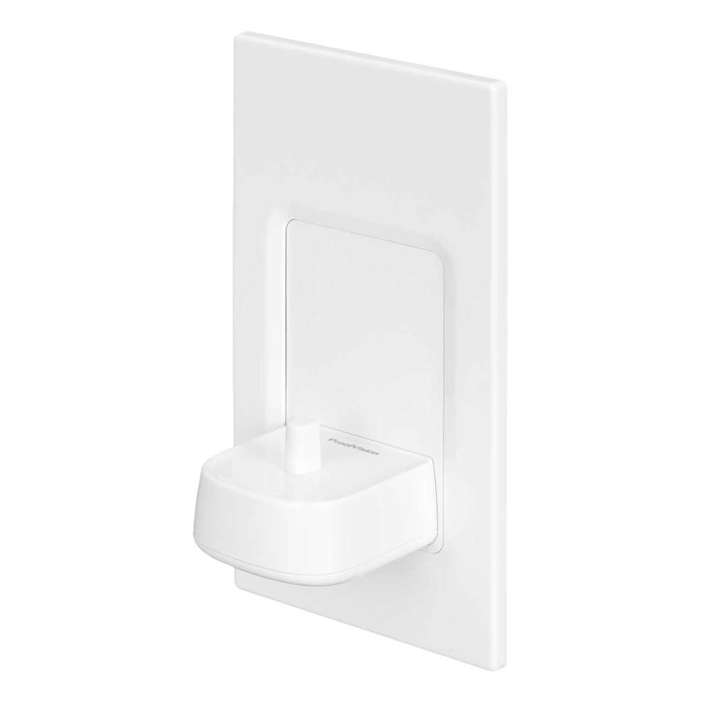 ProofVision In-Wall Single Electric Toothbrush Charger White