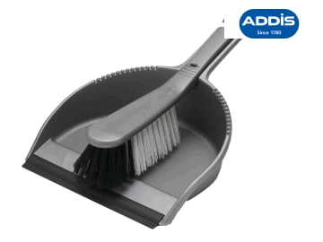 Addis 0052090 Stiff Dustpan Set Metallic Grey 