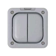 MK Masterseal 2g 2way Switch IP65 Grey (badged Friedland)